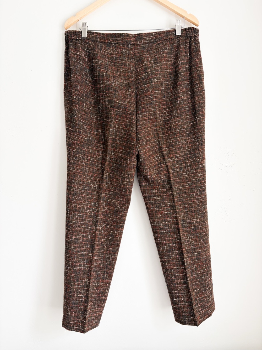 Vintage AGMIR Brown Textured Trousers, Size L - Handcrafted in Europe - Picture 4 of 5